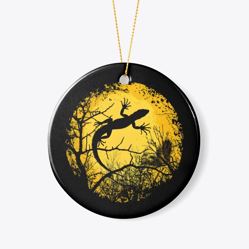 Retro Moonlit Lizard Vintage Halloween
