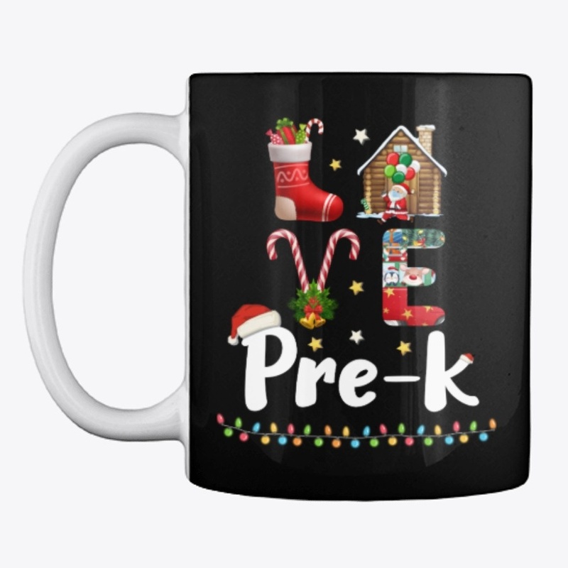 Love Pre-K Christmas Teacher Gifts Shirt