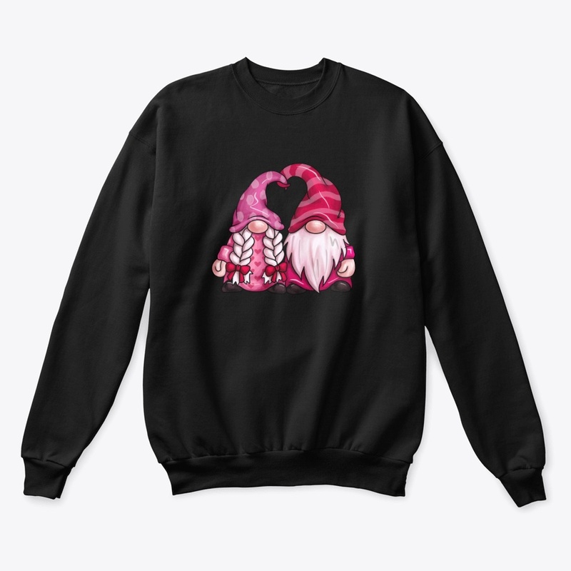valentine gnome couple tshirt