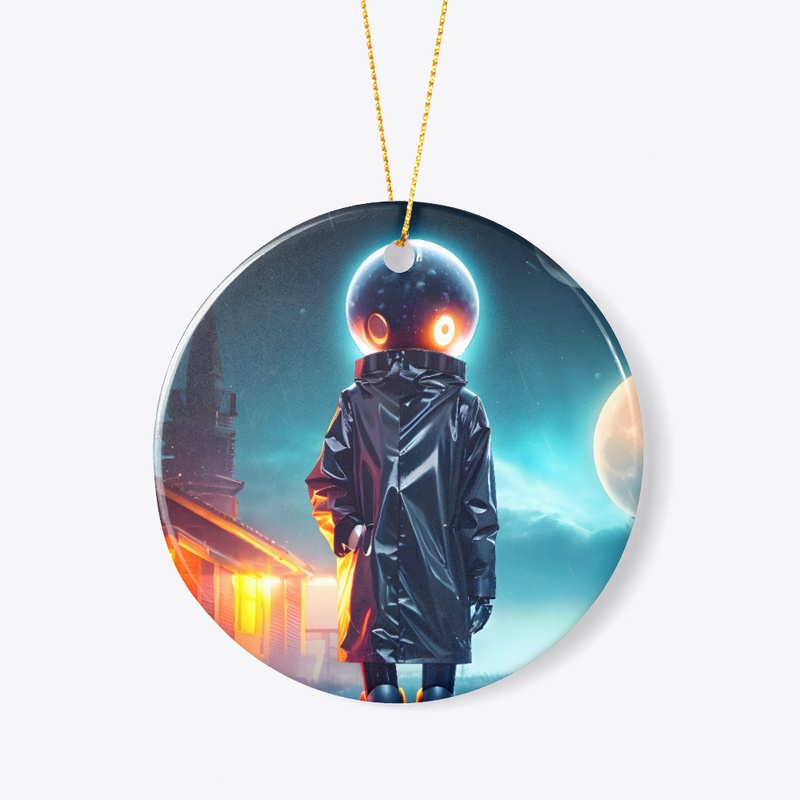 A space traveller and a house
