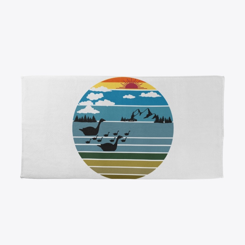 Retro vintage sunset design