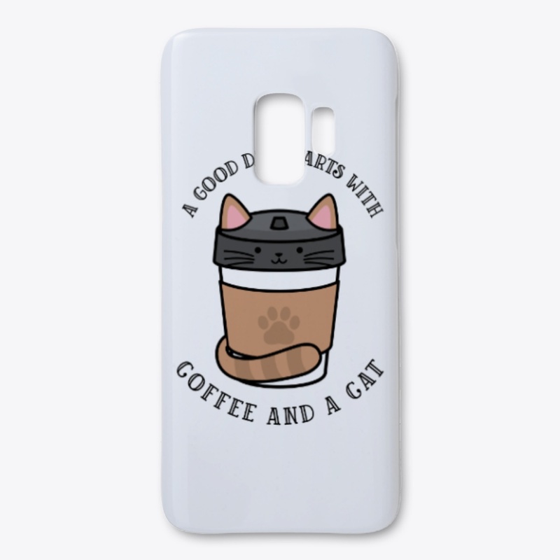 A good day starts with coffee and a cat
