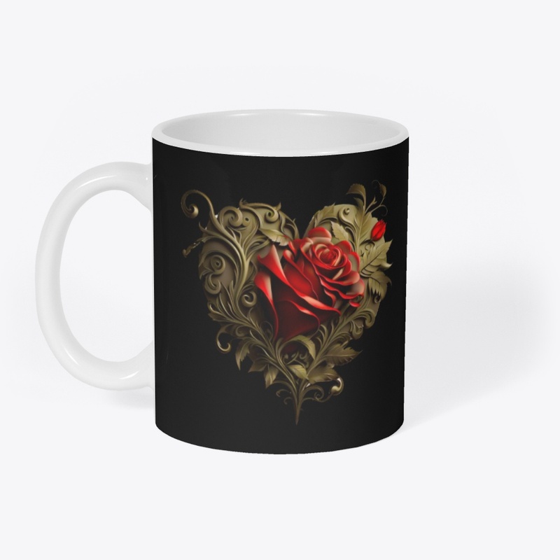 Love heart rose