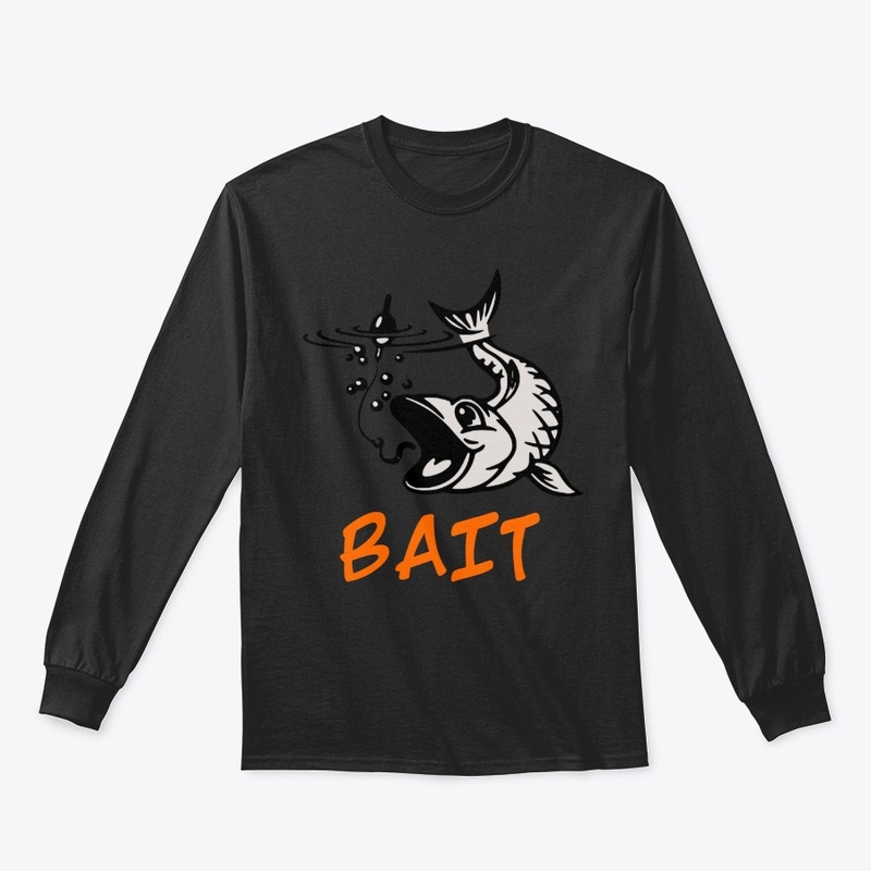 Bait fishing design full sleeve tee fish