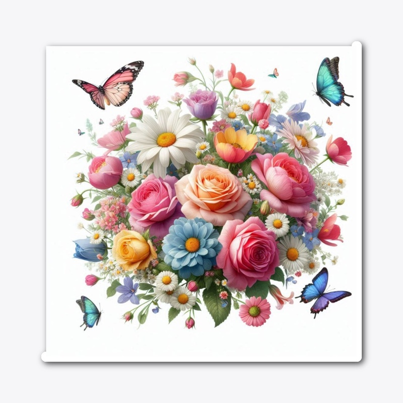 flowers and butterflies
