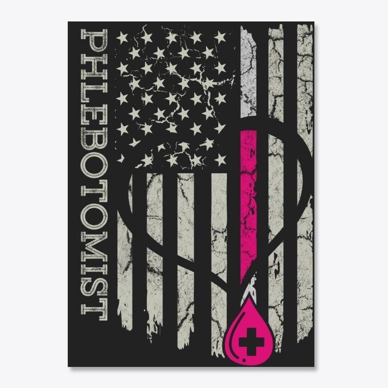 US Flag Phlebotomist Blanket