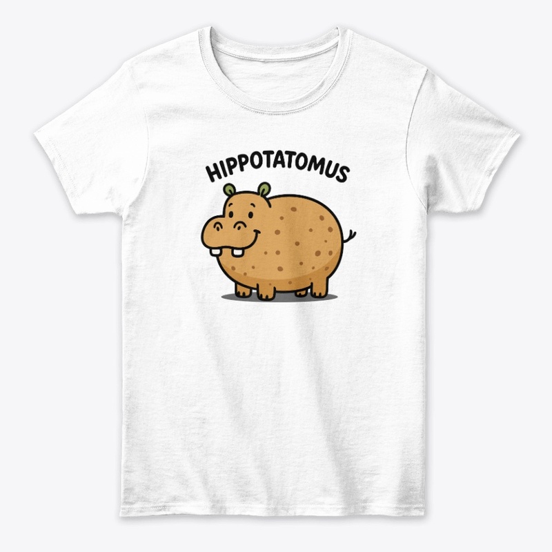 Cartoon of a Potato Shape Hippopotamus