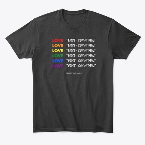 Blessed Sacrament Pride 2022 Black T-Shirt Front