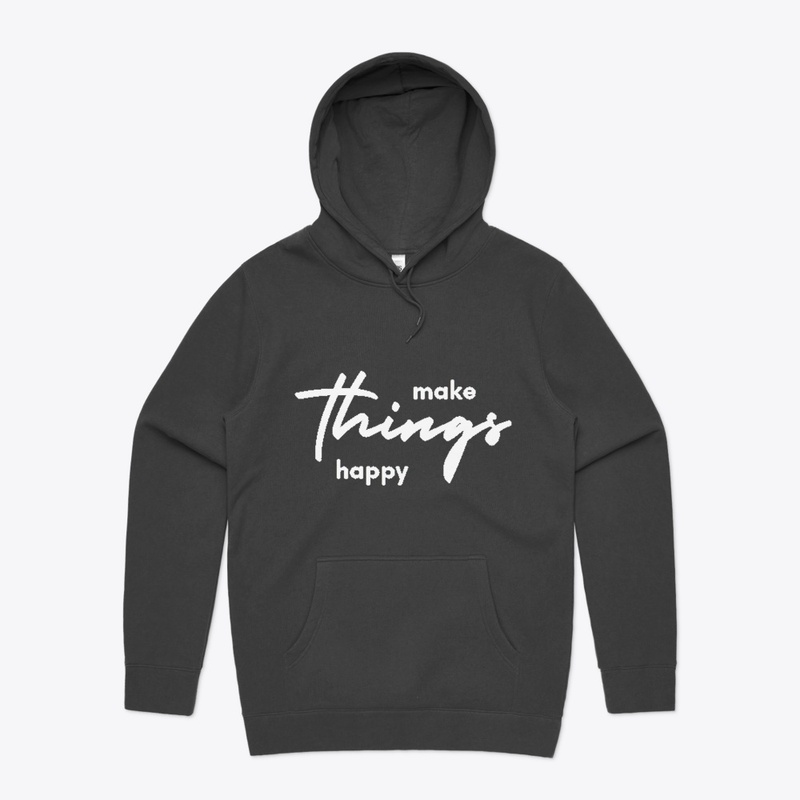 make things happy Men's Stencil Hoodie