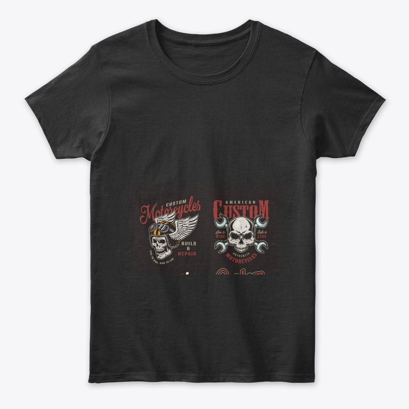 Skeleton Motorcycle T-Shirt Design 