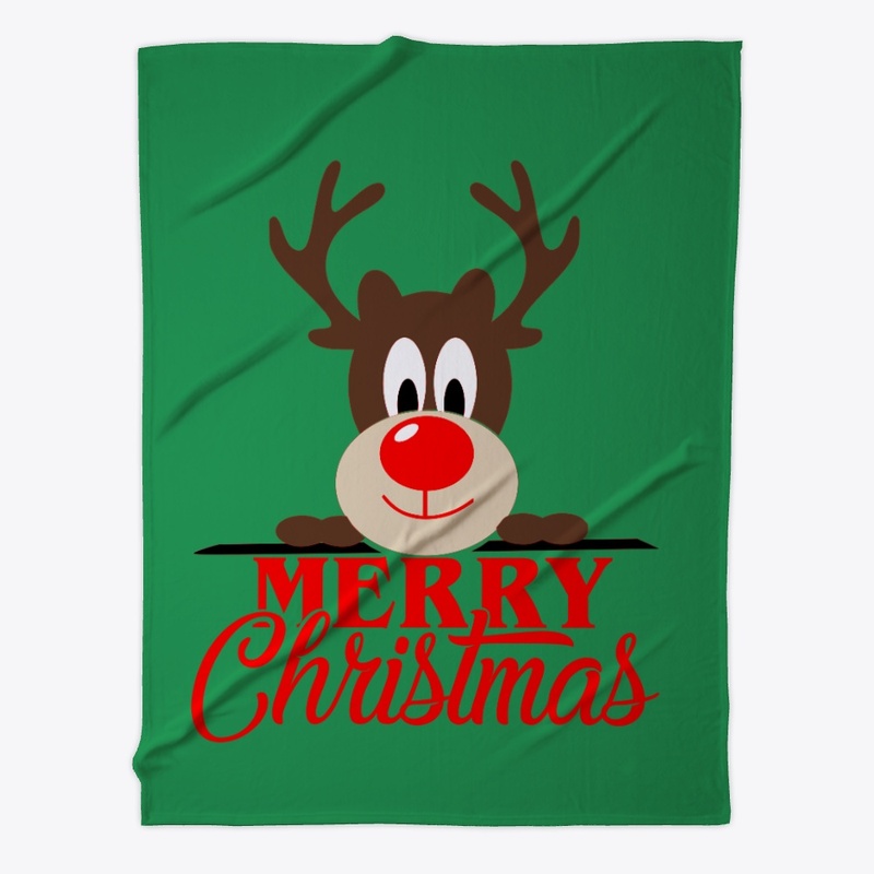 Merry Christmas Reindeer, big red nose