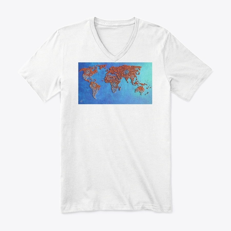 World  Map in Paper quilling design