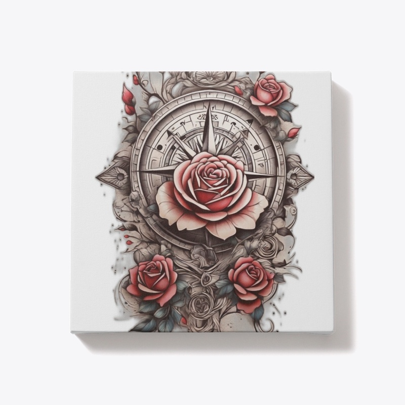 Our Tattoo-Style Rose Compass 