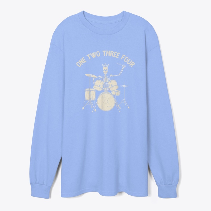 Halloween Skeleton Play Drum cool tshirt