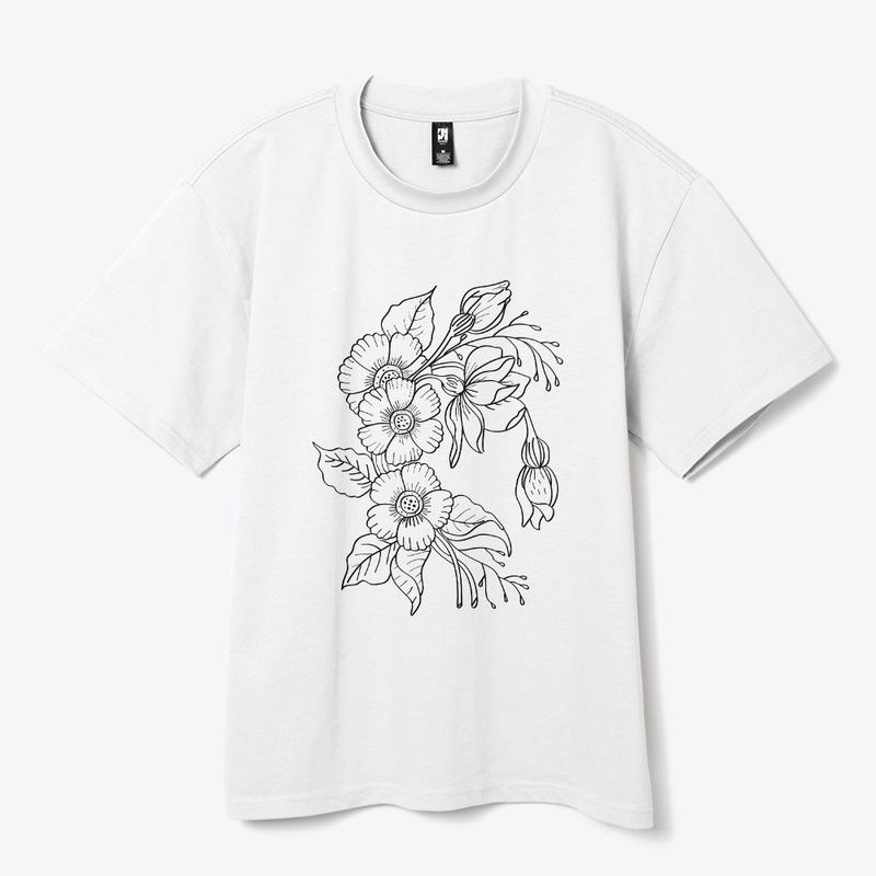Beautiful flower hand drawn
