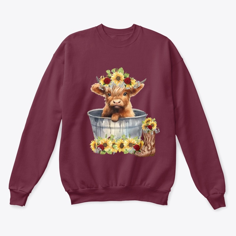 Cute Cow in a Bucket