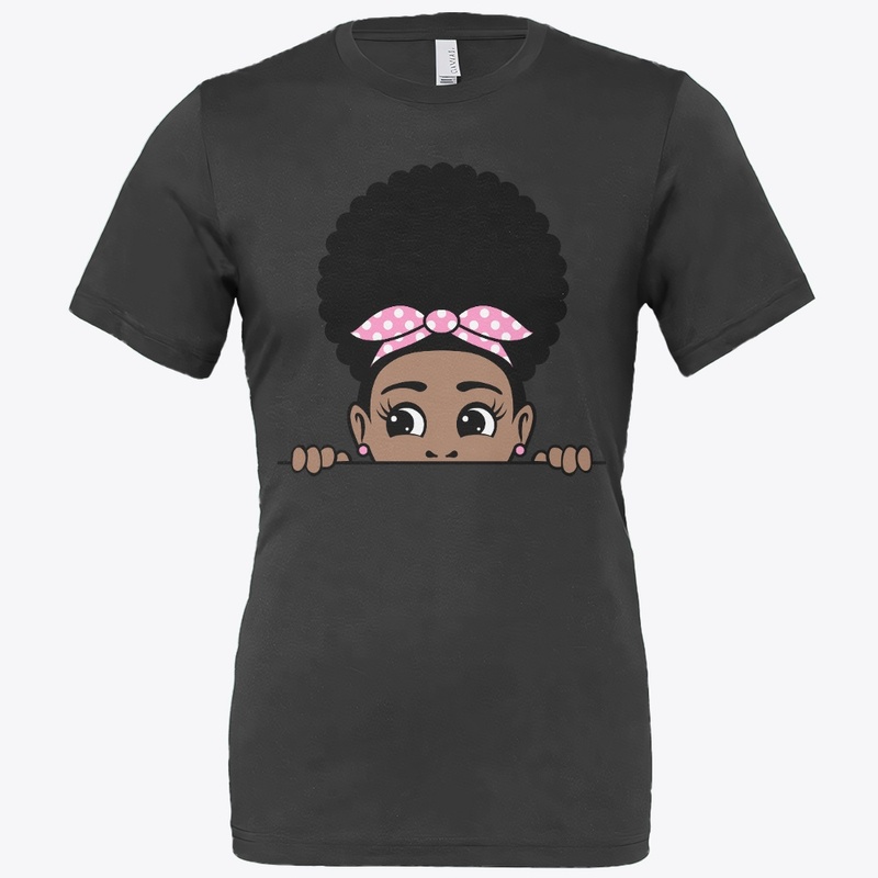 Afro Puff Bandana Girl - Peekaboo