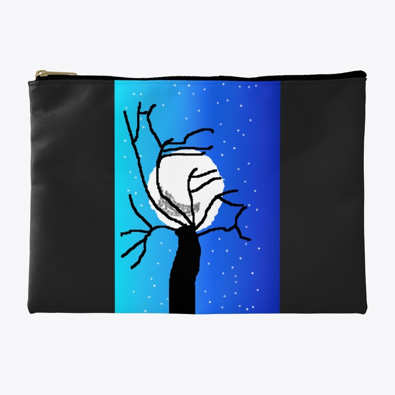 The moon behind the tree Art