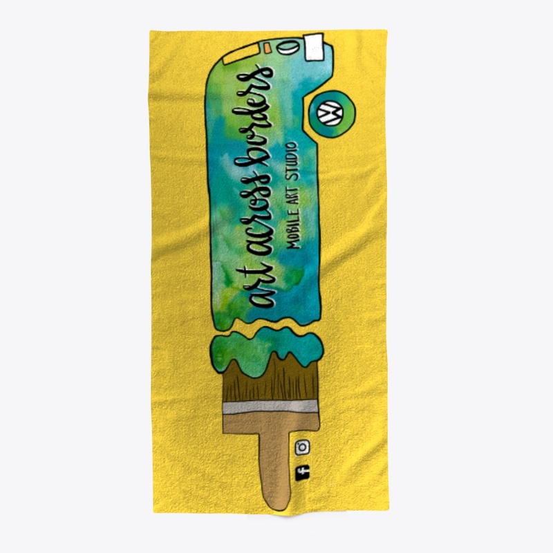 Brush Bus Beach Towel