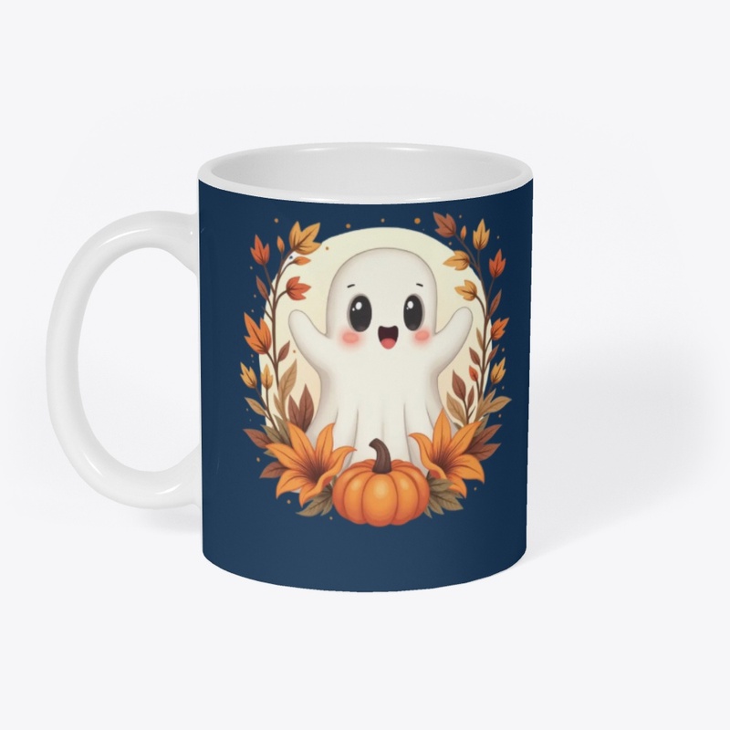 Cute Autumn Ghost Pumpkin T-Shirt