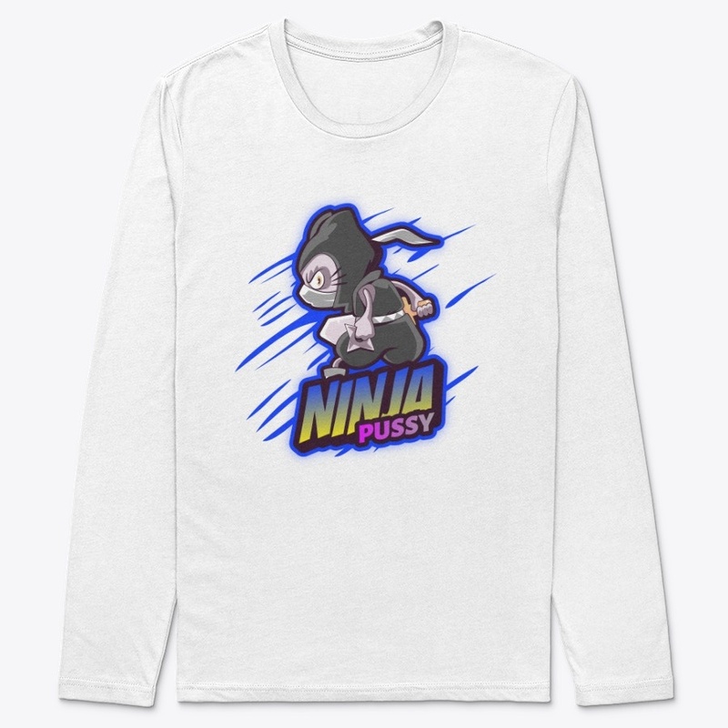 Cartoon logo design with ninja pussy