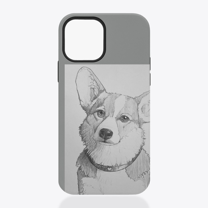 Sketching Corgi IPhone Case