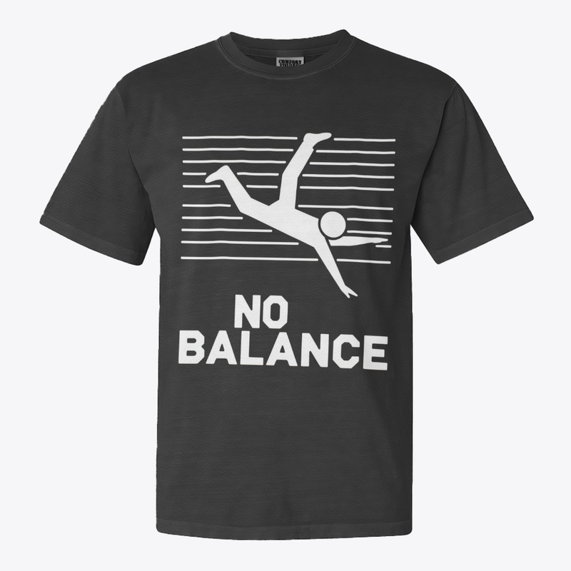 No Balance White Logo - Funny T-Shirts