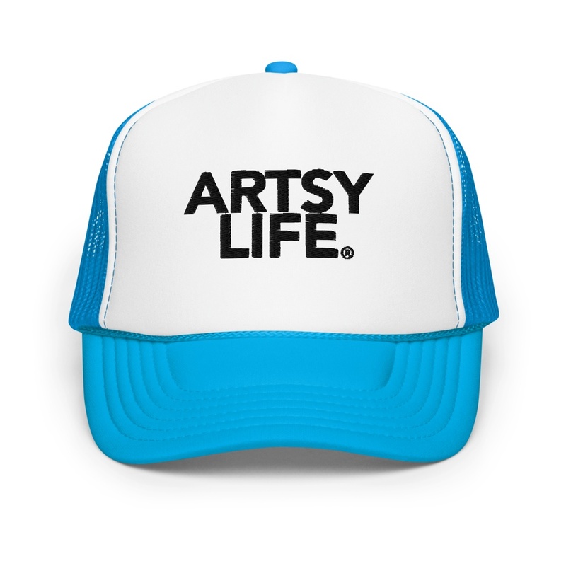 Artsy Life Records Hat (Blue and White)