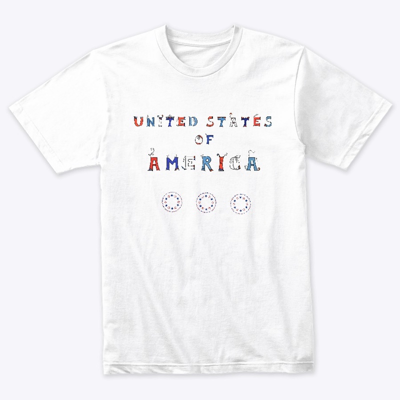 USA United States of America  Word Art