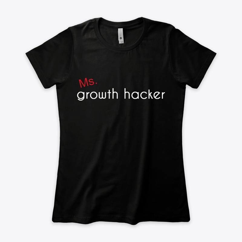 Growth hacker shirt - women w/Ms red