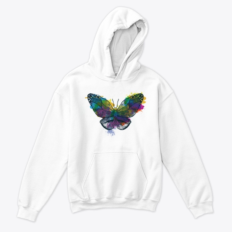 Rainbow splatter Butterfly 