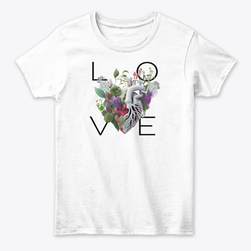 LOVE Blossom Floral Heart