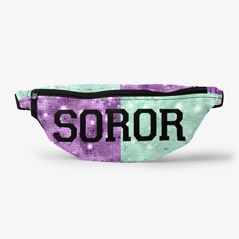 Sparkly Purple and Green Fanny Pack 