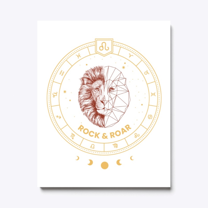 Leo Rock and Roar Canvas Print