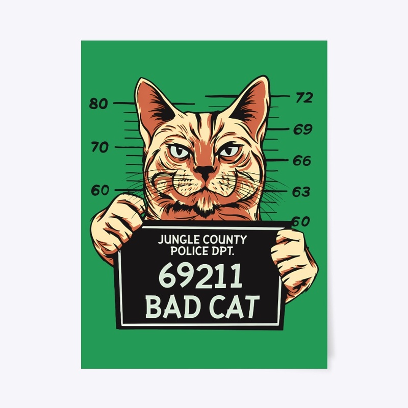 Funny Criminal Cat Mugshot