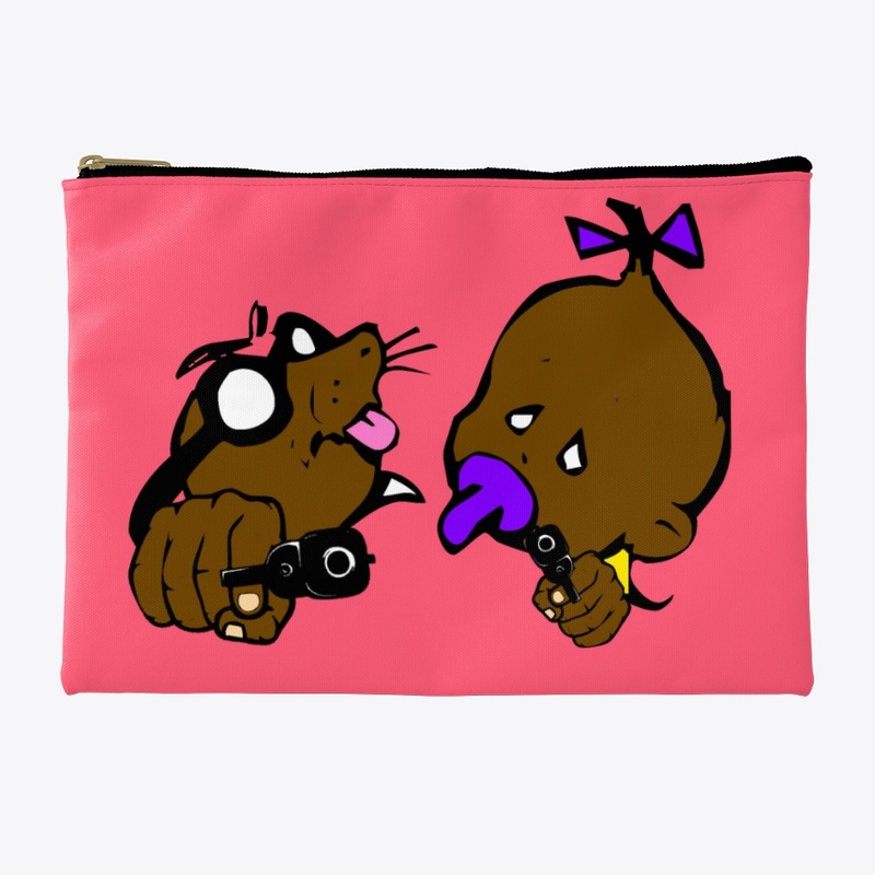 HOLD UP Pink Accessory Pouch