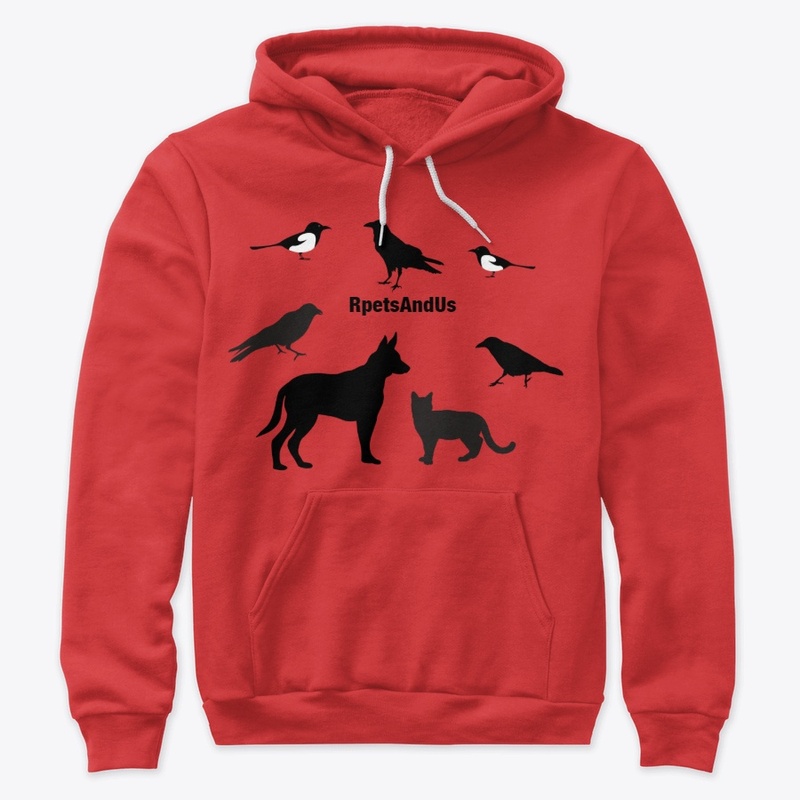 Cat dog crow magpie design