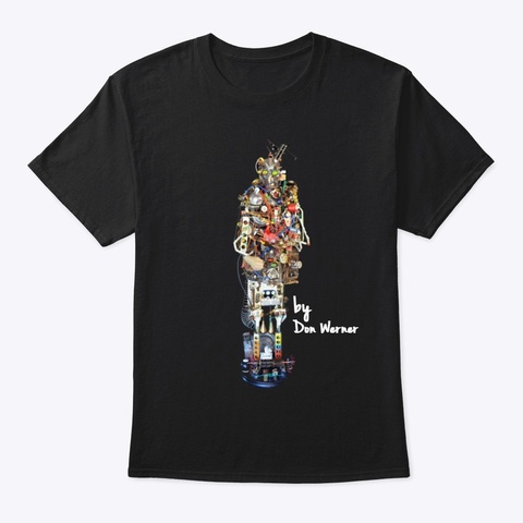 Pinball Statue Black T-Shirt Front
