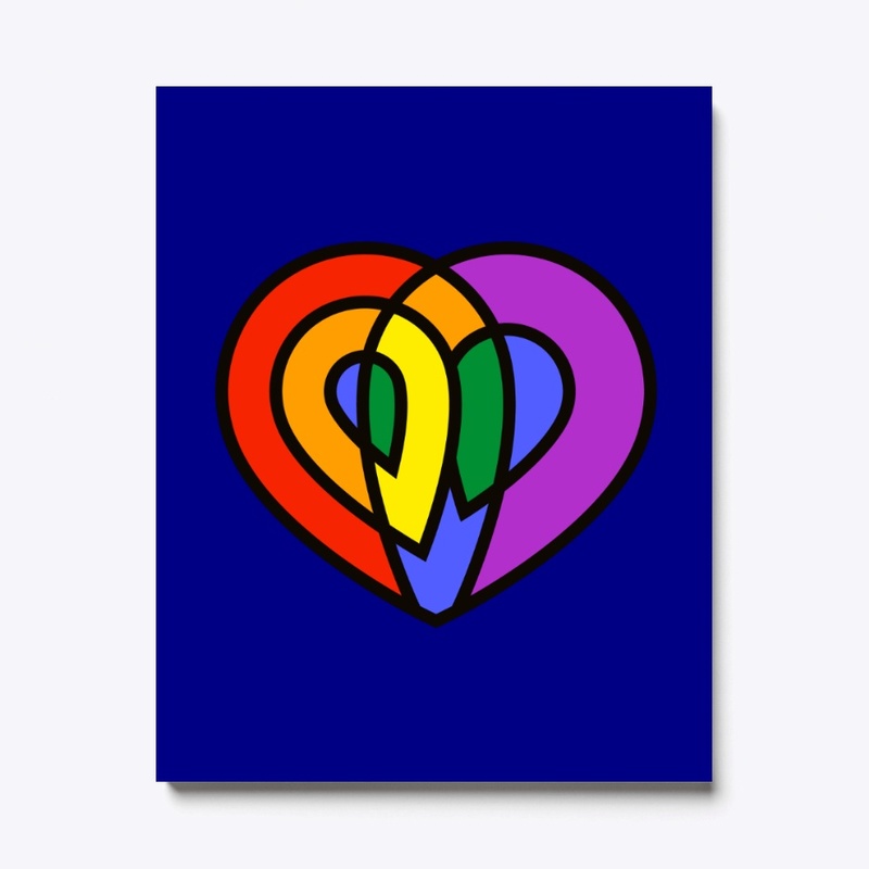 LGBT Love Pride Rainbow Heart