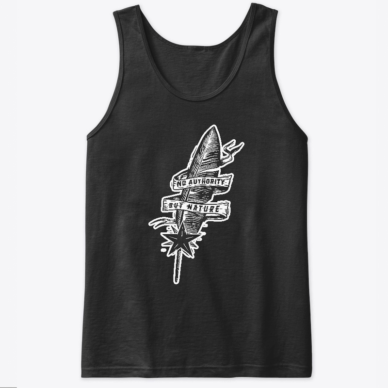 No Authority But Nature (White on Black)