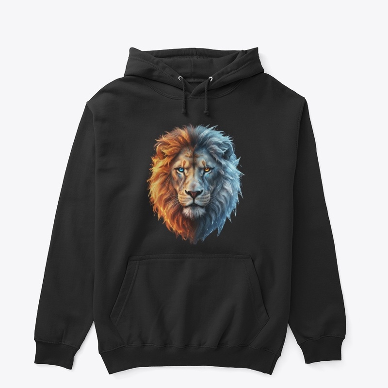 Fire and Ice Lion Face