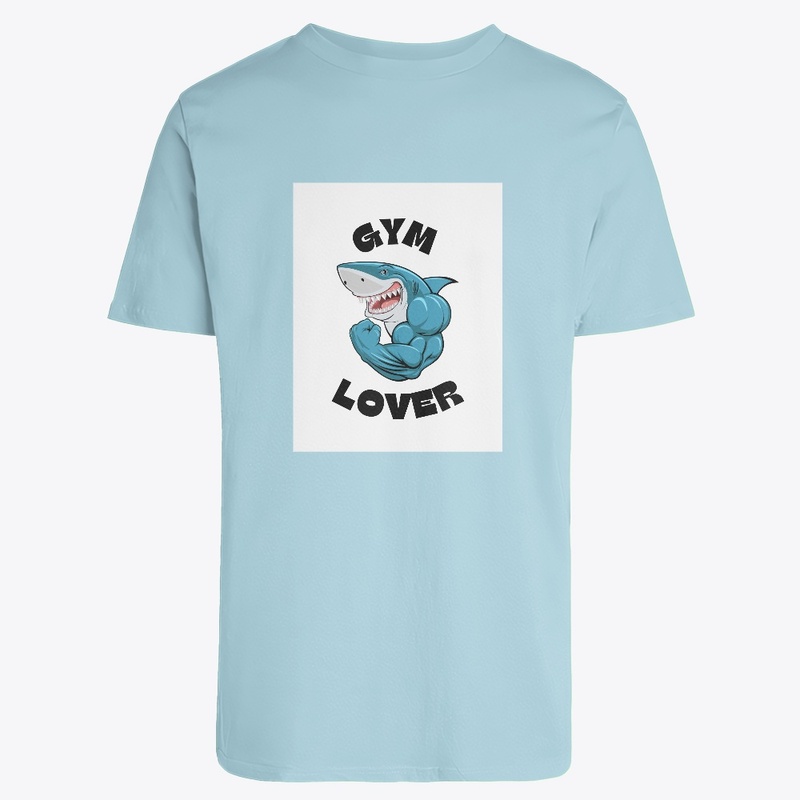 Blue Shark Gym Lover T-Shirt"