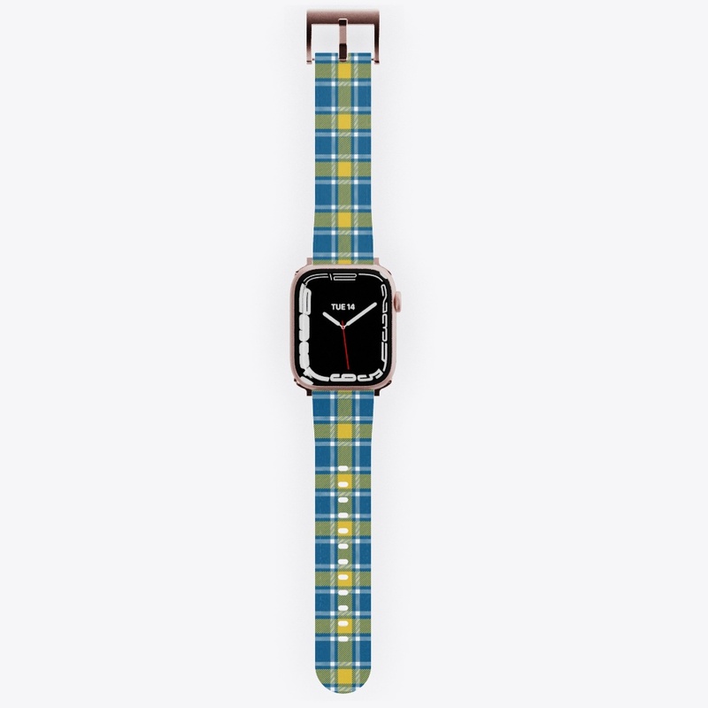 Yellow and Blue Buffalo Check Pattern