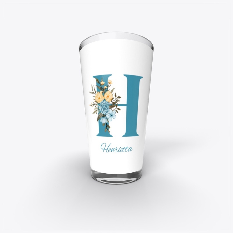 H letter mug design