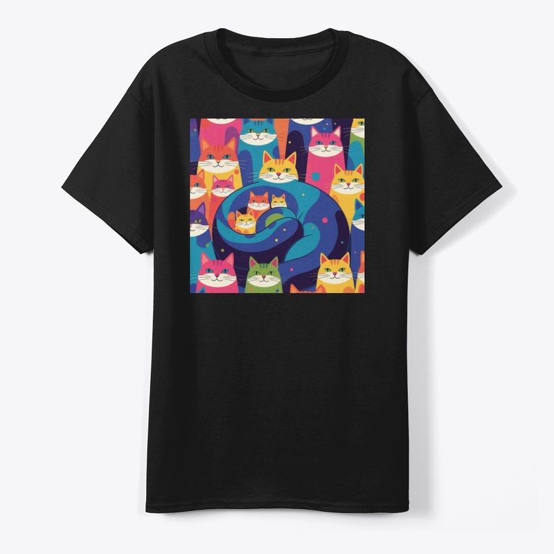 Colorful Cat Family