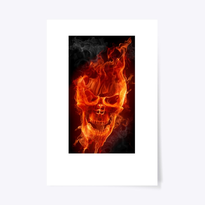 Fire skull