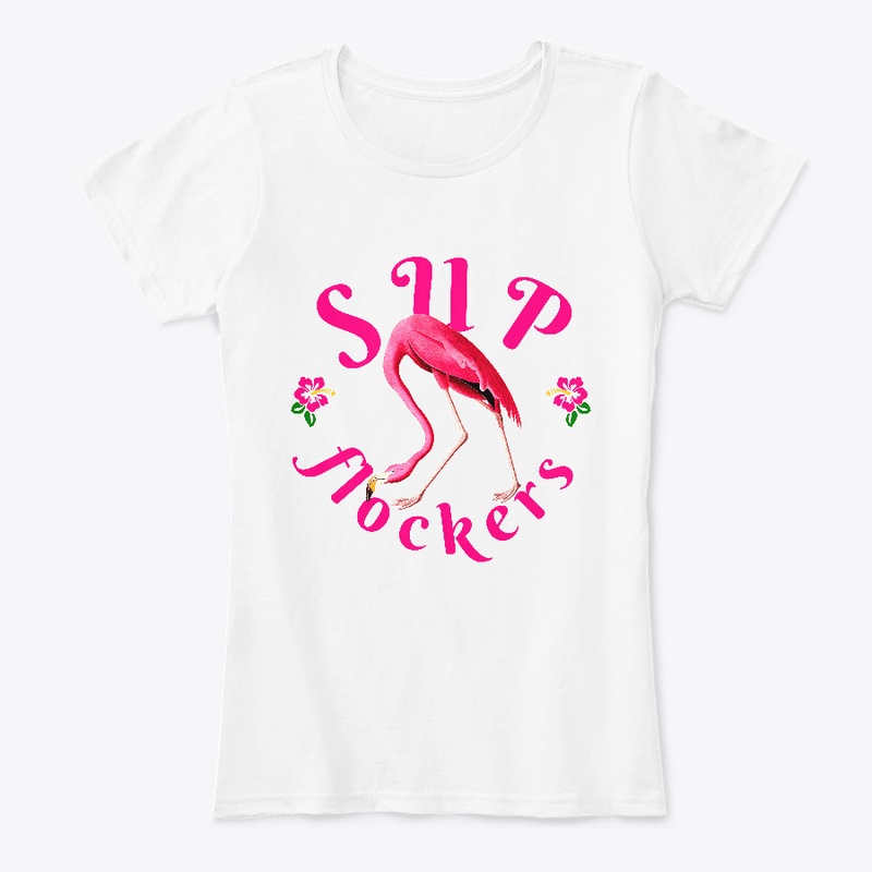 Women's Tees Vintage Funny Flamingo