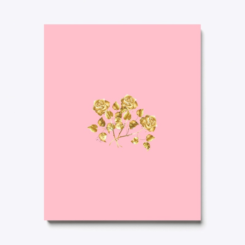 golden flower pillow, towel, canvas