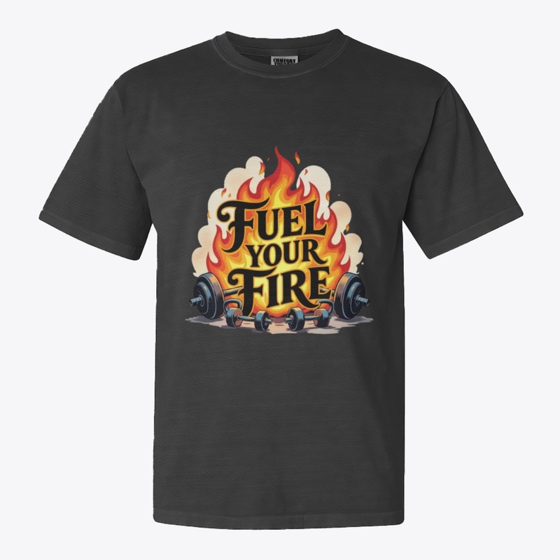 Fiery Dumbbell & Kettlebell  T-Shirt