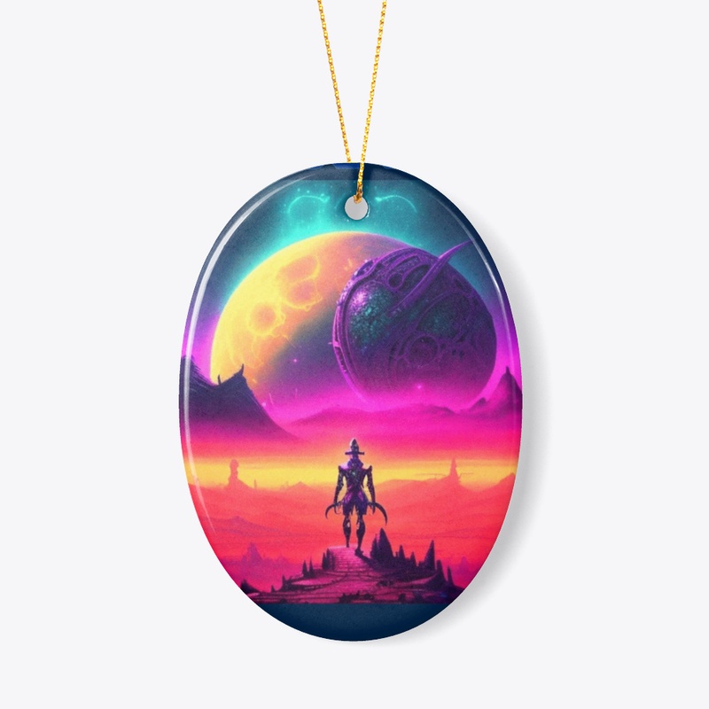 Psychadelic planet and alien